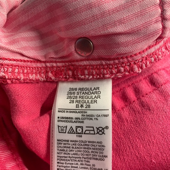 NEW GAP High Rise Stride Ankle Wide Leg Jeans Sugar Plum Pink Size 28 6 - Picture 5 of 6